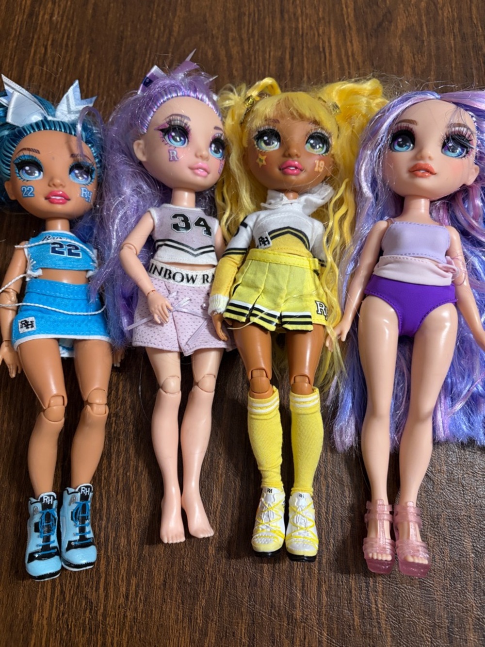 Rainbow High Cheer Doll Lot Of 4